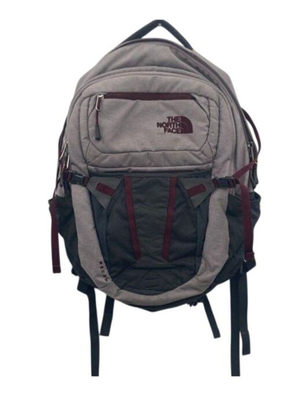The North Face Men's Recon Backpack Gray & Burgundy‎
